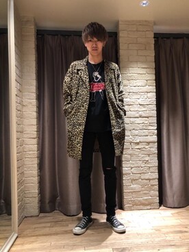 久米田 直樹さん（メンズ・184cm）の冬コーディネート