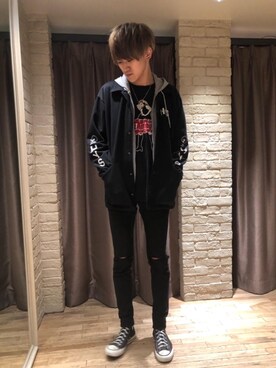 久米田 直樹さん（メンズ・184cm）の冬コーディネート