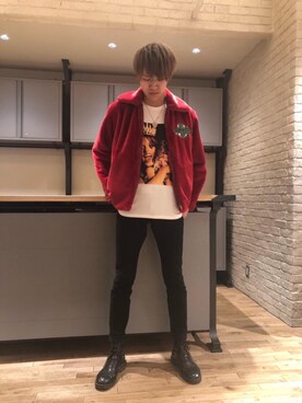 久米田 直樹さん(メンズ・184cm)の冬コーディネート