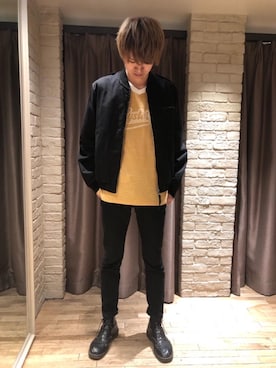 久米田 直樹さん(メンズ・184cm)の冬コーディネート