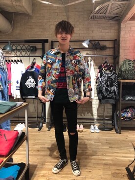 久米田 直樹さん（メンズ・184cm）の冬コーディネート