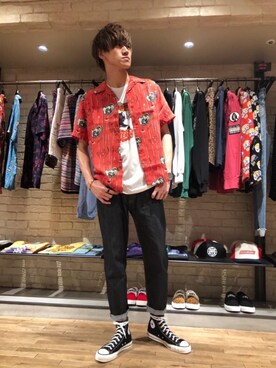 久米田 直樹さん（メンズ・184cm）の夏コーディネート