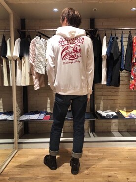 久米田 直樹さん（メンズ・184cm）の夏コーディネート