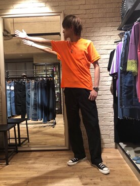 久米田 直樹さん（メンズ・184cm）の夏コーディネート