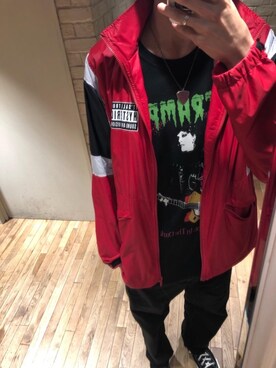 久米田 直樹さん（メンズ・184cm）の秋コーディネート