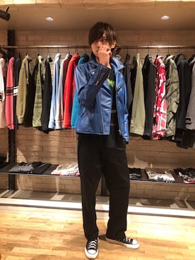 久米田 直樹さん（メンズ・184cm）の秋コーディネート