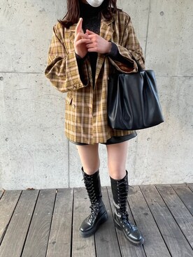 「jouetie（ジュエティ）のアイテム（セットアップ）」を使った、nmkoemoさん（レディース・157cm）の冬コーディネート