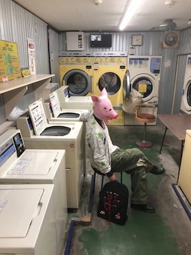 「MANASTASH（マナスタッシュ）のアイテム（ブルゾン）」を使った、パーティピッグさん（メンズ・172cm）の冬コーディネート