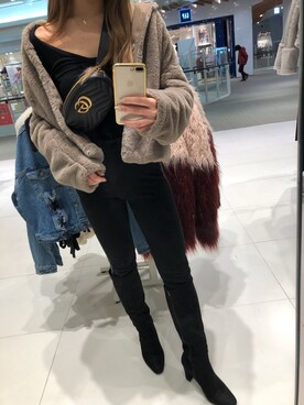 「KOBE LETTUCE（コウベレタス）のアイテム（その他アウター）」を使った、annaさん（レディース・163cm）の冬コーディネート