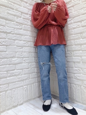 「H&M（エイチ・アンド・エム）のアイテム（バレエシューズ）」を使った、mai＊さん（レディース・161cm）の春コーディネート