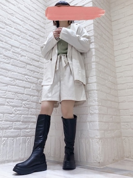 「SPINNS（スピンズ）のアイテム（ジャケット/アウター）」を使った、mai＊さん（レディース・161cm）の春コーディネート