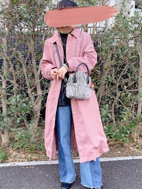 「Kastane」｜「アイテム（トレンチコート）」を使った、mai＊さん（レディース・161cm）の春コーディネート
