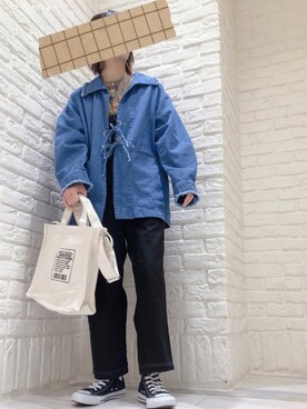 「Kastane」｜「アイテム（カバーオール）」を使った、mai＊さん（レディース・161cm）の春コーディネート
