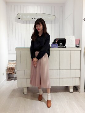 「newarrival」｜「アイテム（ブーティ）」を使った、Carinaさん（レディース・165cm）の冬コーディネート