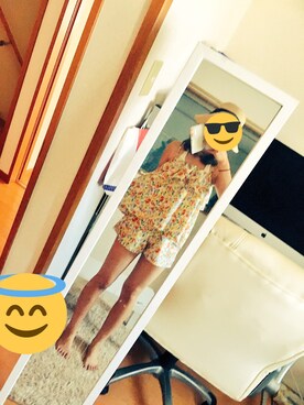 「Honeys（ハニーズ）のアイテム（つなぎ/オールインワン）」を使った、のんのんさん（レディース・169cm）の夏コーディネート