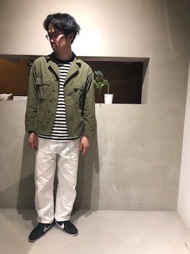 「tom&hawk（トムアンドホーク）のアイテム」を使った、hirofumi inoue さん（メンズ・184cm）の春コーディネート