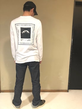 「Saturdays NYC（サタデーズ ニューヨークシティ ）のアイテム（スニーカー）」を使った、hirofumi inoue さん（メンズ・184cm）の春コーディネート