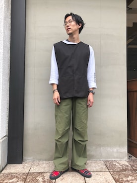 「tom&hawk（トムアンドホーク）のアイテム」を使った、hirofumi inoue さん（メンズ・184cm）の秋コーディネート