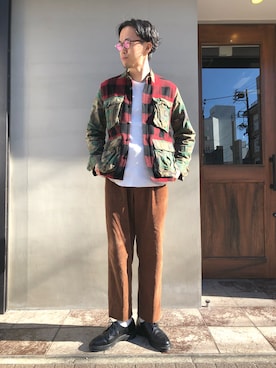 「バッファローチェック」｜hirofumi inoue さん（メンズ・184cm）の冬コーディネート