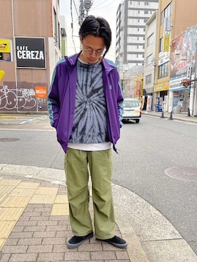 「美容師」｜「アイテム（スリッポン）」を使った、hirofumi inoue さん（メンズ・184cm）の冬コーディネート