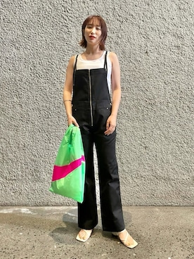 「いいね返し」｜「アイテム（オールインワン・サロペット）」を使った、airi yukiさん（レディース・159cm）の春コーディネート