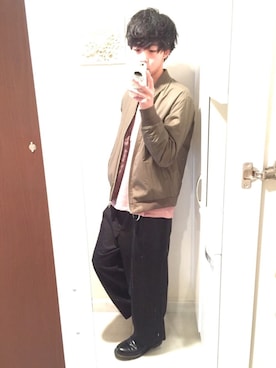 「URBAN RESEARCH Sonny Label（アーバンリサーチサニーレーベル）のアイテム（MA-1）」を使った、Ryuさん（メンズ・172cm）の冬コーディネート