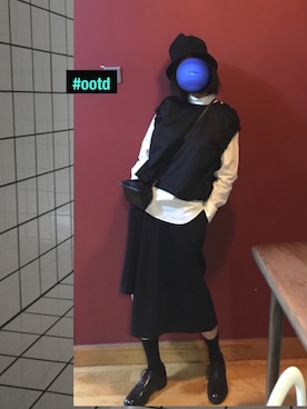 「Yohji Yamamoto（ヨウジヤマモト）のアイテム（ショルダーバッグ）」を使った、emkakingさん（レディース・161cm）の春コーディネート