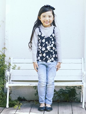 「Right-on（ライトオン）のアイテム（アンサンブル）」を使った、Right-on KID'Sさん（キッズ・120cm）の春コーディネート