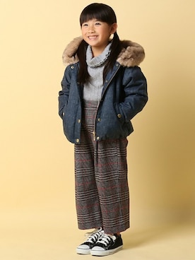 「Right-on（ライトオン）のアイテム（ダウンジャケット/コート）」を使った、Right-on KID'Sさん（キッズ・110cm）の秋コーディネート