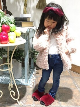 「Right-on（ライトオン）のアイテム（サンダル）」を使った、Right-on KID'Sさん（キッズ・105cm）の秋コーディネート