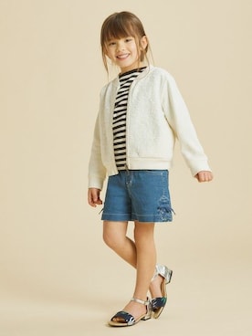 「Right-on（ライトオン）のアイテム（ブルゾン）」を使った、Right-on KID'Sさん（キッズ・110cm）の春コーディネート