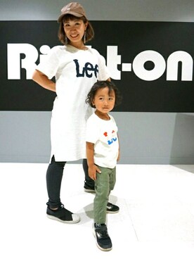 「Right-on（ライトオン）のアイテム（トップス）」を使った、Right-on KID'Sさん（キッズ・100cm）の夏コーディネート