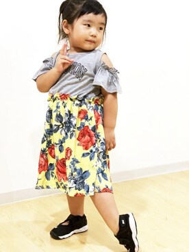 「Right-on（ライトオン）のアイテム（ワンピース/ドレス）」を使った、Right-on KID'Sさん（キッズ・92cm）の夏コーディネート