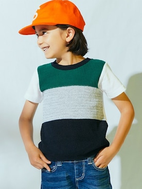 「Champion（チャンピオン）のアイテム」を使った、Right-on KID'Sさん（キッズ・110cm）の夏コーディネート