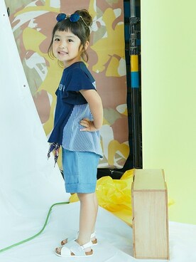 「Right-on（ライトオン）のアイテム」を使った、Right-on KID'Sさん（キッズ・120cm）の夏コーディネート