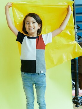 「Right-on（ライトオン）のアイテム（パンツ）」を使った、Right-on KID'Sさん（キッズ・120cm）の夏コーディネート