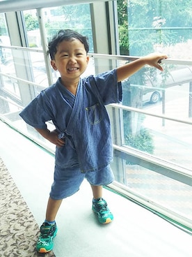 「Right-on（ライトオン）のアイテム（浴衣）」を使った、Right-on KID'Sさん（キッズ・100cm）の夏コーディネート