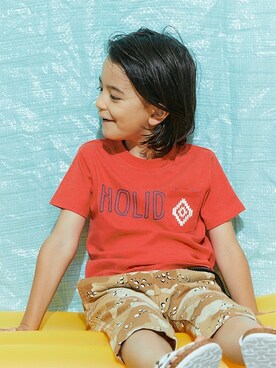 「Right-on（ライトオン）のアイテム（パンツ）」を使った、Right-on KID'Sさん（キッズ・120cm）の夏コーディネート