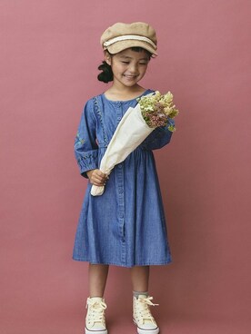 「Right-on（ライトオン）のアイテム（ワンピース/ドレス）」を使った、Right-on KID'Sさん（キッズ・110cm）の秋コーディネート