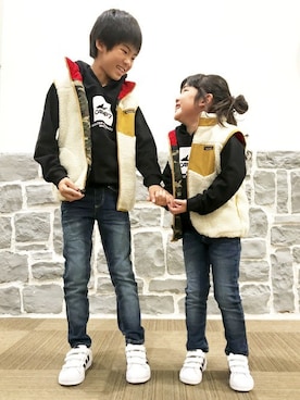 「Right-on（ライトオン）のアイテム」を使った、Right-on KID'Sさん（キッズ・135cm）の秋コーディネート