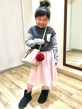 「Right-on（ライトオン）のアイテム」を使った、Right-on KID'Sさん（キッズ・120cm）の冬コーディネート