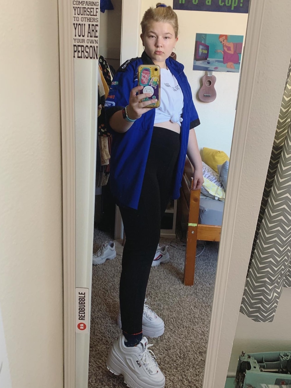 「summer、VINTAGE、90’s、sporty、kicks、athleisure、fabletics、FILA、disruptor2、Ford」｜「FILAのFILA DISRUPTOR 2 WEDGE WOMENS ディスラプターII ウェッジ f0425-0125（スニーカー、ホワイト系）」を使った、gibsofyesterさん（レディース・160cm）の夏コーディネートの1枚目の写真