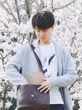 「ZARA（ザラ）のアイテム（ピーコート）」を使った、ring9504さん（メンズ・170cm）の春コーディネート