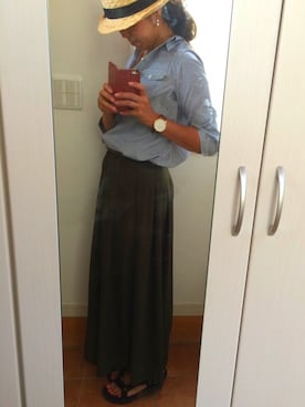 「LBC（エルビーシー）のアイテム（帽子）」を使った、tjm_tjmさん（レディース・162cm）の夏コーディネート