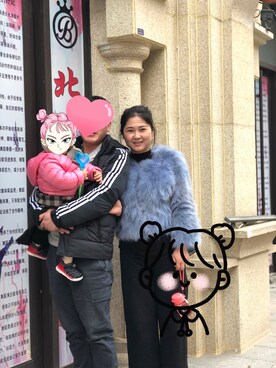 「アイテム（ブルゾン）」を使った、小哈尼宝贝さん（レディース・163cm・30代）の冬コーディネート