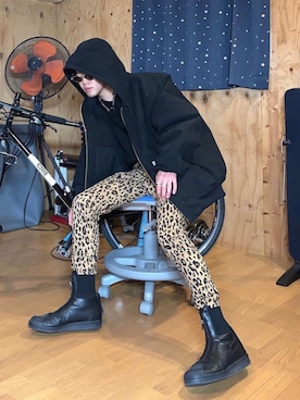「Yohji Yamamoto（ヨウジヤマモト）のアイテム（ブーツ）」を使った、Ohana さん（メンズ・168cm）の春コーディネート