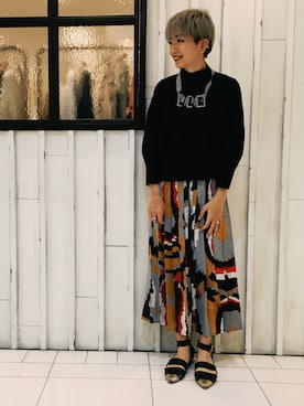 「アイテム（ニット/セーター）」を使った、osmosis名古屋 yukaさん（レディース・160cm）の冬コーディネート