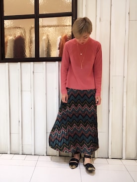 「アイテム（ニット/セーター）」を使った、osmosis名古屋 yukaさん（レディース・160cm）の冬コーディネート