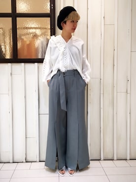 「アイテム（パンプス）」を使った、osmosis名古屋 yukaさん（レディース・160cm）の春コーディネート