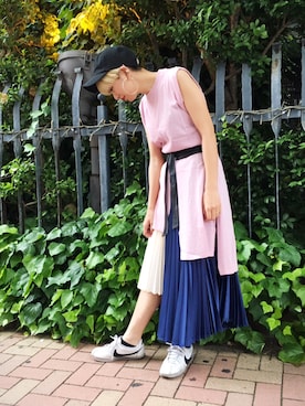 「アイテム（ニット/セーター）」を使った、osmosis名古屋 yukaさん（レディース・160cm）の夏コーディネート